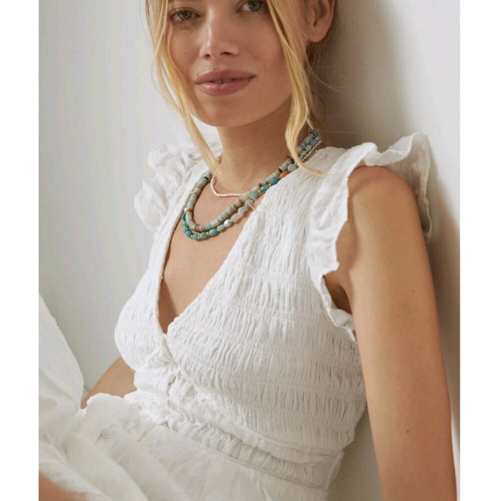 Anthropologie The Peregrine White Maxi Dress NOWT - Picture 7 of 13